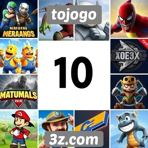 Top 10 jogos mais populares no tojogo
